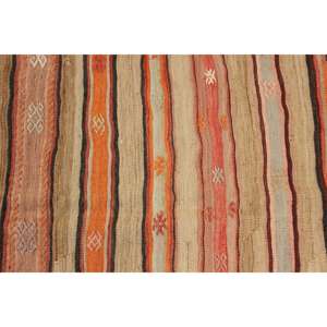 Tapis de 4,5 x 7,1 pieds, tapis turc vintage, tapis en laine orange - Product Image 5