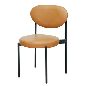 เก้าอี้ร้านอาหารสไตล์มินิมอล Verpan GAKJC-430 หุ้มหนังพร้อมขาเหล็ก - Product Image 3