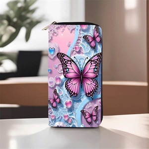 <span class=keywords><strong>Portafoglio</strong></span> Trendy 2026 per <span class=keywords><strong>Donna</strong></span> con Motivo a Farfalla <span class=keywords><strong>Rosa</strong></span>, Fermasoldi Magico per Signore - Product Image 1