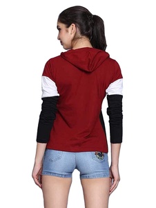 Sweat-shirts à capuche pour femmes, style décontracté tendance, nouvelle collection, couleur personnalisée, manches longues, prix bas, coton - Product Image 6
