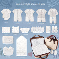 Ensemble de 10 pièces 100% coton personnalisé pour nouveau-nés boîte-cadeau de vêtements pour bébés en coton pur nécessités quotidiennes d'été accessoires de vêtements