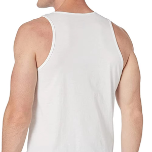 Débardeur de sport pour homme, best-seller, sans manches, blanc, entraînement, fitness, vêtements de sport, avec options de personnalisation de la marque - Product Image 2