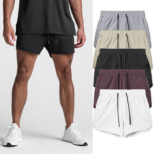 Pantalones cortos deportivos informales de verano para hombre, pantalones cortos deportivos de talla grande de Color sólido de secado rápido para gimnasio, pantalones cortos transpirables de malla rápida para correr - Product Image 1