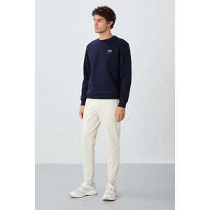 Sudadera Azul Marino para Hombre Omar, 100% Algodón, Tejido French Terry Cepillado 88137 - Product Image 4