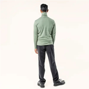 Classic Solid Color High Collar Slim Fit Long Sleeve Seasonal Casual Top <b>Men</b> <b>Turtle</b> <b>Neck</b> Shirt - Product Image 5