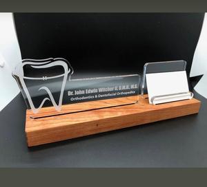 <b>Acrylic</b> Printed Business <b>Card</b> Holder Custom Size Transparent Modern Display <b>Box</b> for Office Tables and Retail Counters - Product Image 4