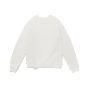 Sudadera de cuello redondo para hombre 100% algodón lavado a la piedra ajuste relajado manga larga invierno calidez - Product Image 5