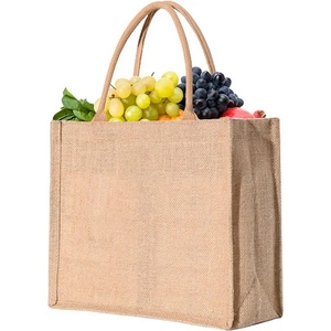 Eco-Friendly Laminated Embroidery Custom Logo Beach Jute Tote Bag Natural Burlap Recycled Wholesale From Bangladesh Factory - Product Image 5