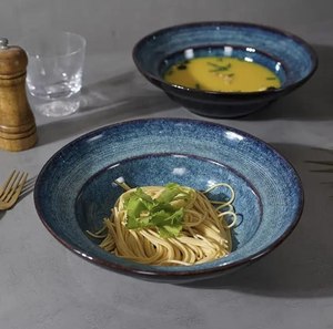 Tazones de Cerámica Japoneses - Aptos para Microondas y Lavavajillas, Diseño Clásico, Acabado Artístico Esmaltado para Ramen, Cocina India, Uso en Fiestas - Product Image 2