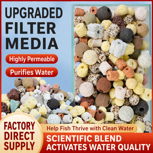 Média filtrant pour aquarium : Anneaux bio-céramiques, roche volcanique et charbon actif pour la purification de l'eau et l'élimination des odeurs en aquarium (vente en gros) - Product Image 1