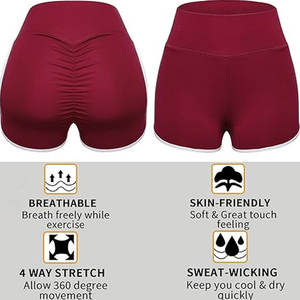 Pantalones cortos transpirables de verano con logotipo personalizado para mujer, pantalones cortos básicos cómodos de OEM al por mayor para mujer, estilo Sexy para ocasiones de yoga - Product Image 5