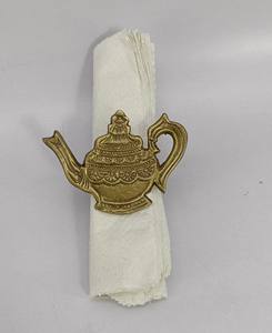 Mesa de lujo, decoración de boda, servilletero de Metal de latón, soporte para anillo, Decoración de mesa - Product Image 4