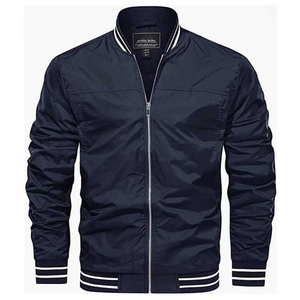 Venta caliente al aire libre chaquetas de los hombres cortavientos ligero cremallera completa prendas de vestir hombres chaqueta de bombardero Jacquetta's Masculino - Product Image 4