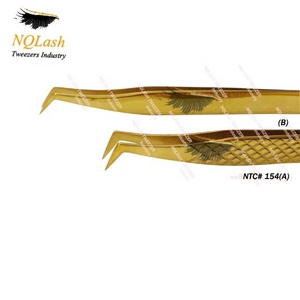 Fabricant Extension de Cils Pince À Épiler En Acier Inoxydable Logo Personnalisé Volume Extension Pincettes Diamond Grip NQLASH Pincettes - Product Image 5