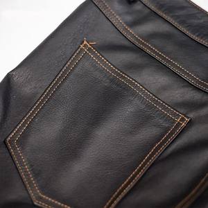 Pantalon en cuir véritable souple pour hommes Pantalon en cuir pour hommes à bas prix - Product Image 2