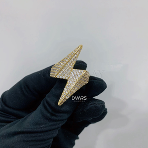 Men's 925 Sterling Silver Hip Hop Style Engagement <b>Wedding</b> Anniversary Ring VVS Moissanite Rose Gold Plated Iced Gift Rapper - Product Image 3