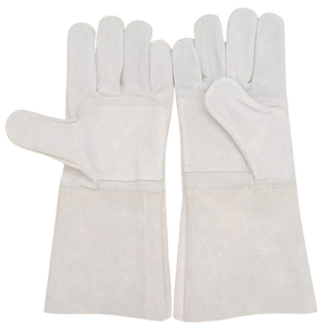 Guantes de soldadura TIG de grado AB de 14 pulgadas, forro de Kevlar de cuero dividido de vaca, guantes de seguridad a prueba de calor para soldadura ligera y de chapa - Product Image 5