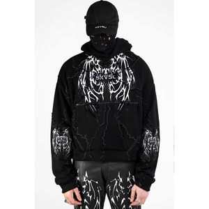 Personnalisé Hommes 100% Fibre de Bambou French Terry Hiver Brodé Poids Lourd Surdimensionné Goutte Épaule Streetwear Pull À Capuche - Product Image 1