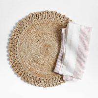 Vgreen Art Napperons en jonc de mer de meilleur choix pour la décoration de table à manger Napperons ronds de Noël Conception personnalisée