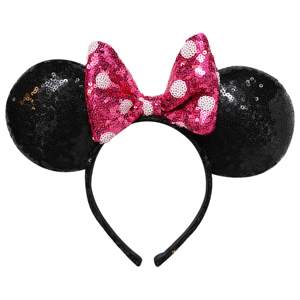 Serre-têtes personnalisables Mickey et Minnie Mouse à sequins et nœuds à pois – Prix direct usine (OEM/ODM) - Product Image 1