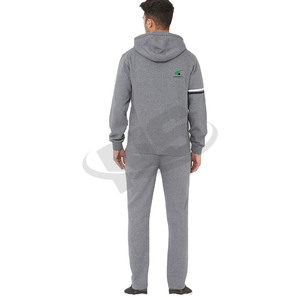 Men Drawstring Hooded Tracksuit Customized Casual Jogger Set Winter Solid Breathable Printed Sweat Suit Training Wear - Product Image 3