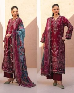 Bộ sưu tập ssumaira rang-e-khizaan cao <span class=keywords><strong>c</strong></span>ấp mùa đông khaddar 3PC Khâu Thêu phù hợp với khăn choàng len và quần nhuộm - Product Image 2