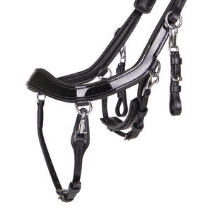 Bridon d'entraînement anglais en cuir fait main de luxe, taille standard, rembourré, avec cristaux et emballage personnalisé - Product Image 2