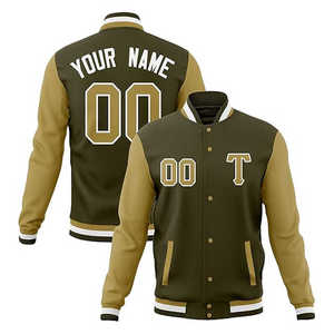 Chaqueta de invierno personalizada Varsity Lettermen, chaqueta universitaria de béisbol con mangas de cuero de alta calidad para hombres - Product Image 4