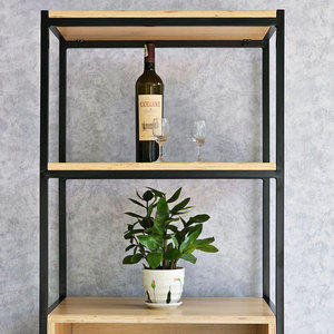 Estante Decorativo de 5 Niveles KTB68154, 60x40x200cm, Tipo Vertical con Marco de Hierro para Sala de Estar, Material de Madera Contrachapada - Product Image 4
