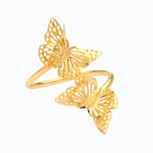 Rond de serviette papillon doré glamour pour salle à manger élégante décoration de mariage table de fête utilisation d'hôtel bel accent de conception - Product Image 6