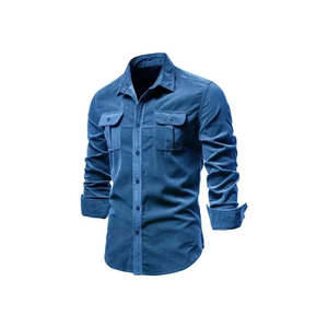 Veste en jean délavé vintage pour hommes, streetwear décontracté, manteau en jean bleu déchiré, fournisseur de conception personnalisée, vente en gros - Product Image 5