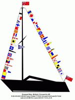 Diseños personalizados Logotipo único Símbolos de señal Marina náutica Bandera de barco Código internacional Poliéster Yate Barco Barcos Banderas