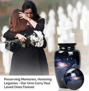 Urna de cremación de Metal de tamaño personalizado Galaxy, urna funeraria decorativa femenina y masculina para adultos, hombres y mujeres, almacenamiento de cenizas para hombres y mujeres - Product Image 6