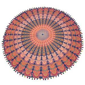 Tapiz redondo de Mandala Ombre impreso, decoración del hogar, tapices indios de algodón para colgar en la pared, tapiz redondo de Mandala Oem - Product Image 6