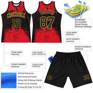 <b>Basketball</b> Uniform Training Set Men <b>Women</b> Custom Design Jersey And <b>Shorts</b> Quick Dry Lightweight Breathable Teamwear Kit - Product Image 6