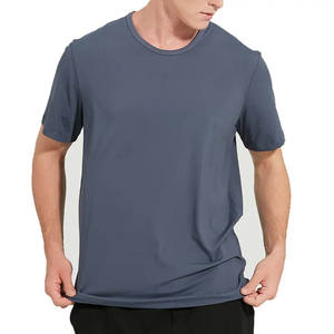 Camiseta de algodón 100% de talla grande con cuello redondo personalizada de alta calidad para Hombre con camiseta de microfibra con logotipo personalizado - Product Image 5