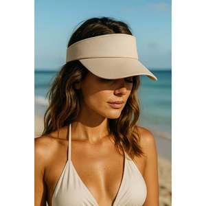 Chapeau à visière ouverte crème - Protection solaire élégante pour la tête Spk13 - spk13Cream - Product Image 6