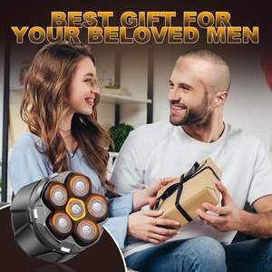 Rasoir Électrique Rotatif Étanche pour Hommes, Utilisation Humide et Sèche, pour Rasage de Tête Chauve, IPX7, Lames Remplaçables, Lavable, Qualité Allemande, pour Camping-Car - Product Image 3