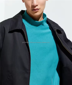 Sudaderas de cuello simulado de Terry francés para hombre en blanco de alta calidad, sudaderas con capucha de gran tamaño con logotipo personalizado - Product Image 5