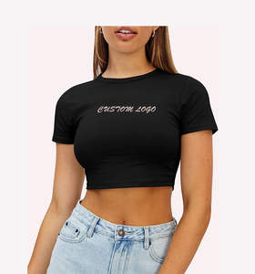 Camiseta Corta Informal y Cómoda para Mujer, Venta en Línea / Camiseta Deportiva Corta para Mujer para Uso en Verano - Product Image 1