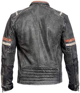 Veste en cuir PU pour hommes Manteaux en polaire épais pour hommes Vêtements de moto pour hommes Streetwear chauds pour hommes Vestes en cuir de pilote - Product Image 3