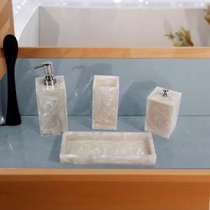 Juego de accesorios de baño de resina estilo Ángel 3D hecho a mano de alta calidad para decoración de lujo de Hotel y hogar de fábrica al por mayor - Product Image 1