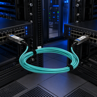 Kabel Optik Aktif 10G AOC, Kabel Serat Optik Kecepatan Tinggi, Perakitan Kabel Transmisi Jaringan SFP untuk Koneksi Pusat Data