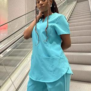 Uniformes de gommage médicaux femmes gommage infirmière uniforme haut pour hôpital OEM Service gommage infirmière - Product Image 3