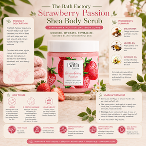 The Bath Factory Strawberry Shea <b>Body</b> <b>Scrub</b> for Smooth Radiant Skin and Gentle Exfoliation - Product Image 1