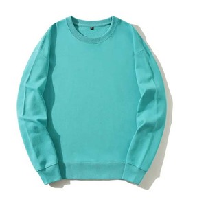 Customized Winter Man Sweatshirt New Style Embossed Logo Design Crewneck Plain Oversized Cotton Solid Color Basics Embroidered - Product Image 1