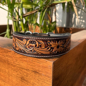 Nuevo Collar de Perro de Cuero Auténtico Hecho a Mano, Collar de Perro Ajustable Acolchado y Grabado, de Cuero Genuino, Gran Venta - Product Image 5