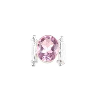 Bague en Morganite faite à la main, bijoux en argent Sterling, bague de fête, cadeau pour femmes, élégante et unique - Product Image 5