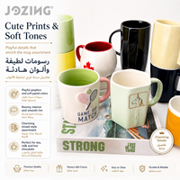 Lot en gros de tasses en céramique créatives de 12 oz, ensemble assorti, prix d'usine, collection de tasses à café aux motifs variés pour cadeau