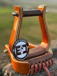 Estribos de Madera de Alta Calidad Estilo Occidental 2026, Base de Goma, Diseño Personalizado OEM, Estribos para Caballo Euro Cavall - Product Image 4